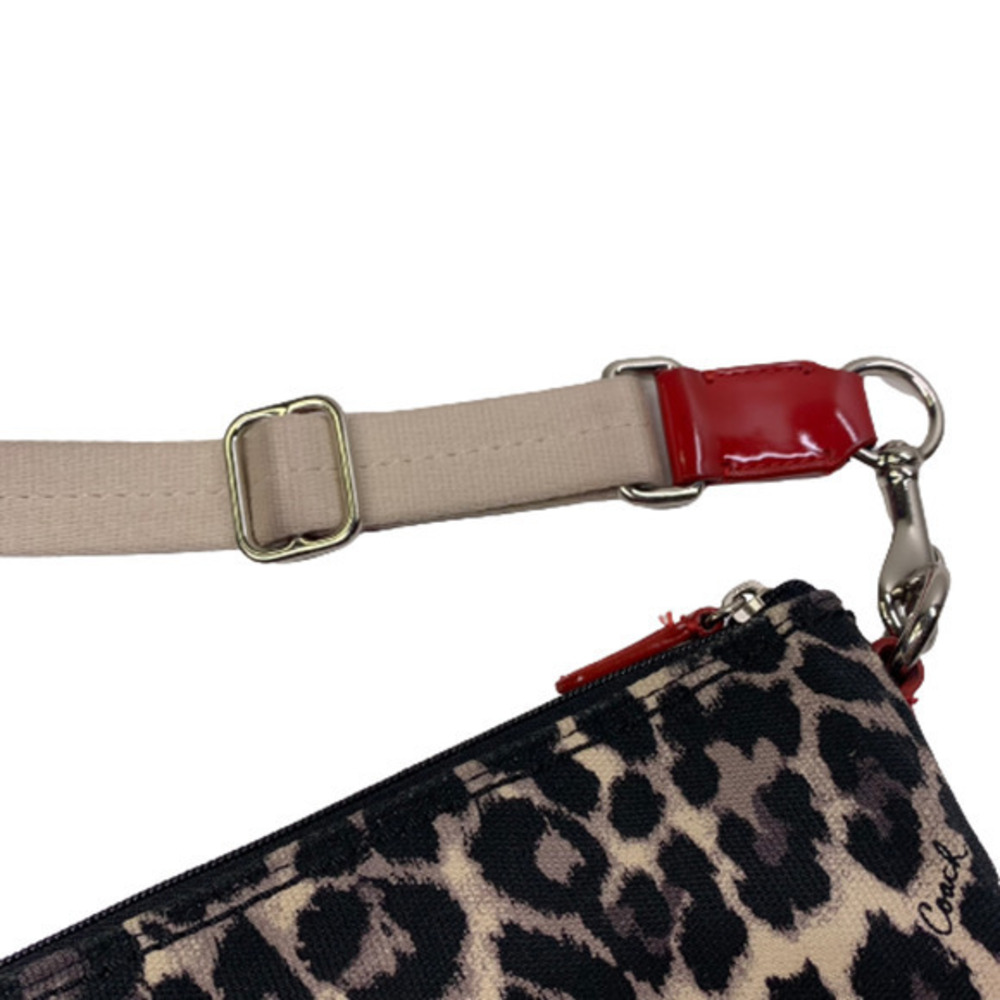 COACH Ocelot & Red Patent Leather Swingpack Crossbody Mini Purse - Picture 9 of 13